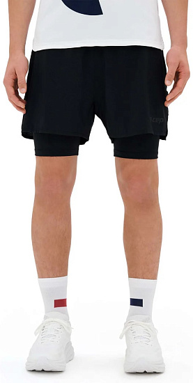 Шорты мужские CEP C48M The Run 2in1 Black - Фото 4 большая