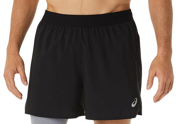 Шорты мужские ASICS Road 2in1 5In Black - Фото 3 большая