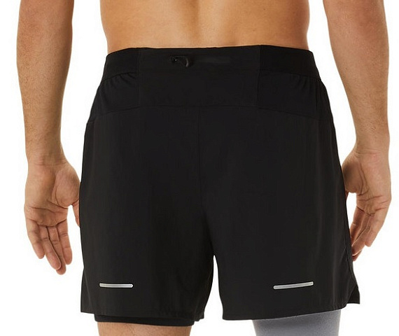 Шорты мужские ASICS Road 2in1 5In Black - Фото 4 большая