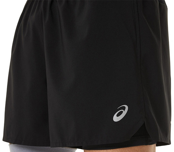 Шорты мужские ASICS Road 2in1 5In Black - Фото 7 большая