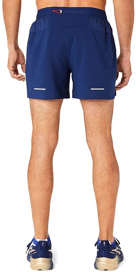 Шорты мужские ASICS Road 5In Blue - Фото 6 большая