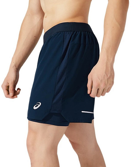 Шорты мужские ASICS Road 2-N-1 7In French Blue - Фото 5 большая