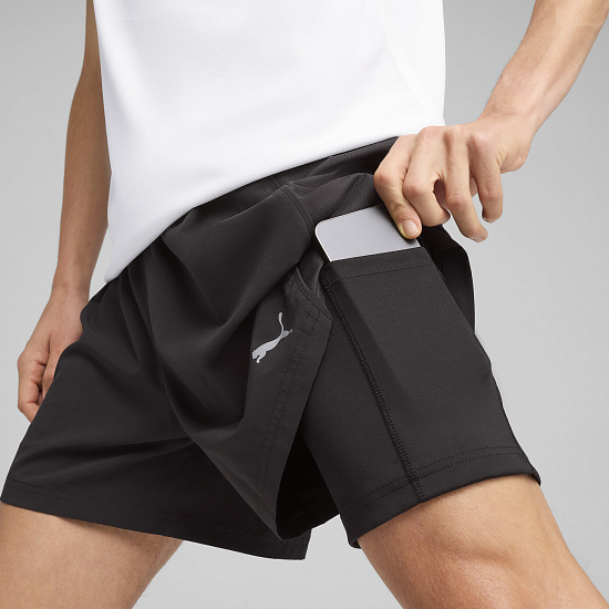 Шорты мужские Puma Run Velocity 2In1 Black - Фото 4 большая