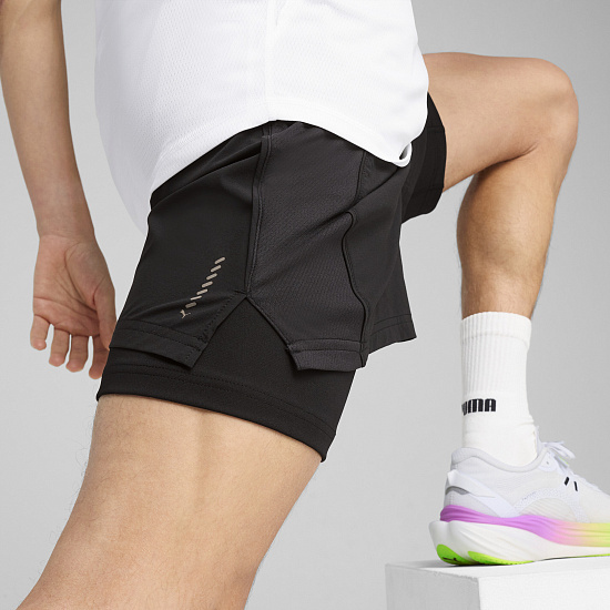Шорты мужские Puma Run Velocity 2In1 Black - Фото 7 большая