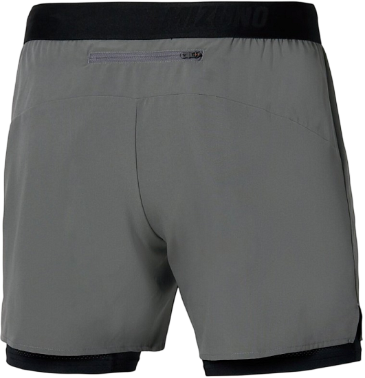 Шорты мужские Mizuno Core 5.5 Inches 2In1 Lava Smoke - Фото 2 большая