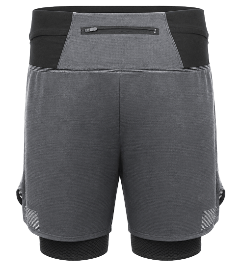 Шорты мужские Mizuno Trail Multipocket 2In1 Lava Smoke - Фото 2 большая