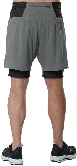 Шорты мужские Mizuno Trail Multipocket 2In1 Lava Smoke - Фото 4 большая