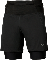 Шорты мужские Mizuno Trail Multipocket 2In1 Black