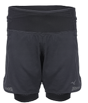 Шорты мужские Mizuno Trail Multipocket 2In1 Black