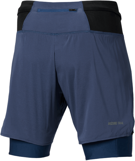 Шорты мужские Mizuno Trail Multipocket 2In1 Estate Blue - Фото 2 большая