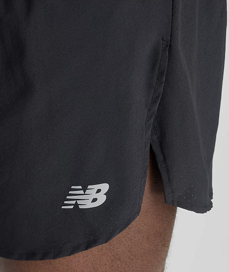 Шорты мужские New Balance RC Seamless 3" Split Black - Фото 7 большая