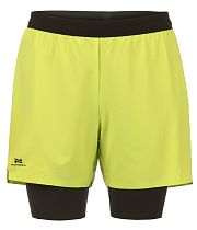 Шорты мужские Nordski 2in1 Road Lime/Black