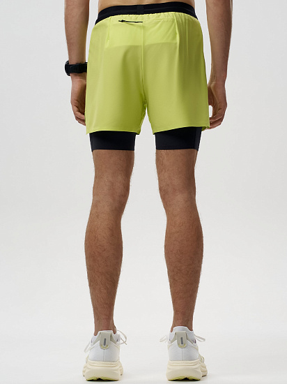 Шорты мужские Nordski 2in1 Road Lime/Black - Фото 3 большая