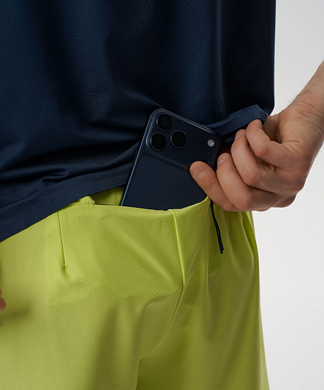 Шорты мужские Nordski 2in1 Road Lime/Black - Фото 6 большая