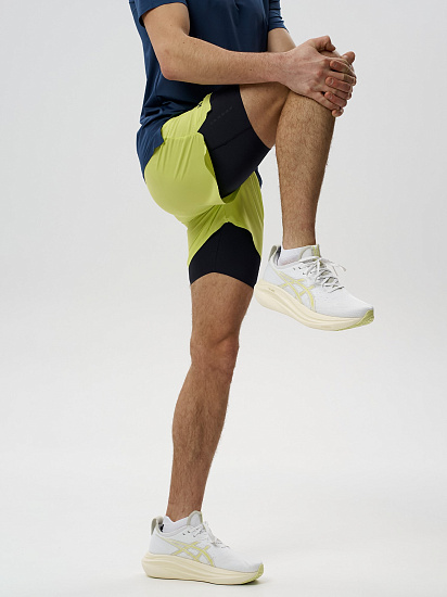 Шорты мужские Nordski 2in1 Road Lime/Black - Фото 9 большая