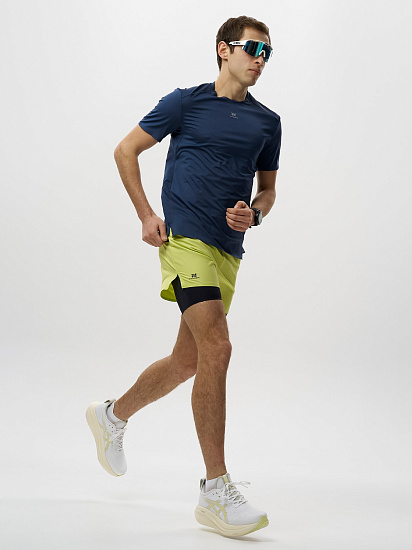 Шорты мужские Nordski 2in1 Road Lime/Black - Фото 10 большая