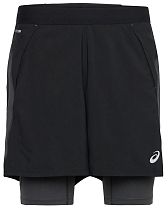 Шорты мужские ASICS Road 2N1 7in Performance Black/Graphite Grey