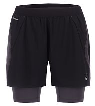 Шорты мужские ASICS Road 2N1 5in Performance Black/Graphite Grey