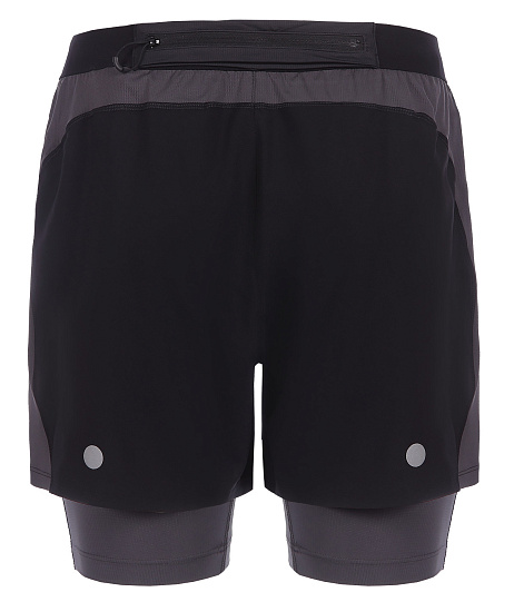 Шорты мужские ASICS Road 2N1 5in Performance Black/Graphite Grey - Фото 2 большая