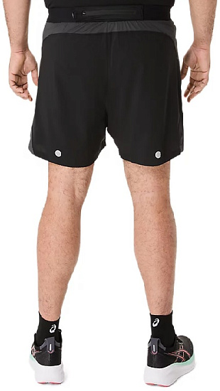 Шорты мужские ASICS Road 5in Performance Black/Graphite Grey - Фото 4 большая