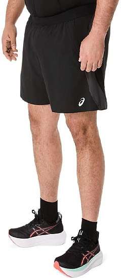 Шорты мужские ASICS Road 5in Performance Black/Graphite Grey - Фото 5 большая