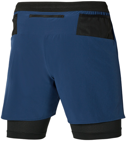 Шорты мужские Mizuno Er 5.5 2In1 Estate Blue - Фото 2 большая