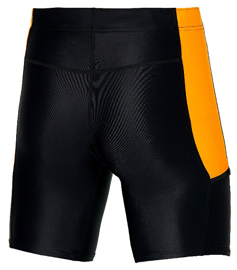Шорты мужские Mizuno Core Mid Black/Racing Yellow - Фото 2 большая
