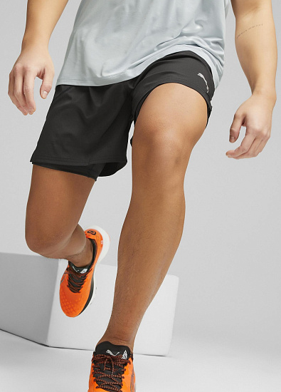 Шорты мужские Puma Run 2In1 5" Black - Фото 4 большая