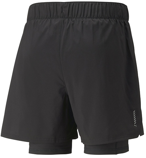 Шорты мужские Puma Run 2In1 5" Black - Фото 5 большая