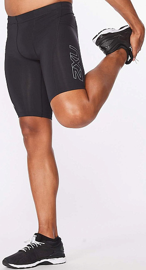 Шорты мужские 2XU Core Compression Black/Silver - Фото 3 большая
