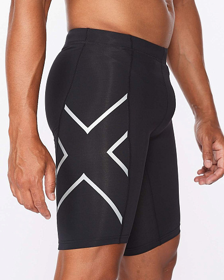 Шорты мужские 2XU Core Compression Black/Silver - Фото 5 большая