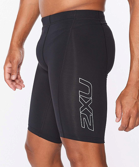 Шорты мужские 2XU Core Compression Black/Silver - Фото 6 большая