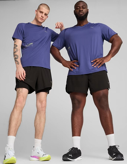 Шорты мужские Puma Everyday Ultraweave 2in1 5 Black - Фото 2 большая