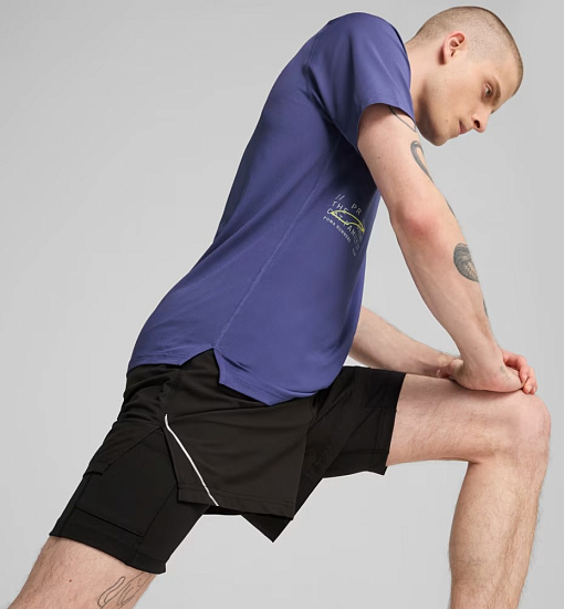 Шорты мужские Puma Everyday Ultraweave 2in1 5 Black - Фото 3 большая