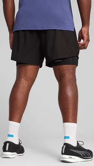 Шорты мужские Puma Everyday Ultraweave 2in1 5 Black - Фото 5 большая