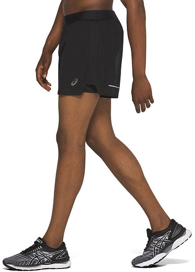 Шорты мужские ASICS Ventilate 2-N-1 5In Performance Black - Фото 3 большая