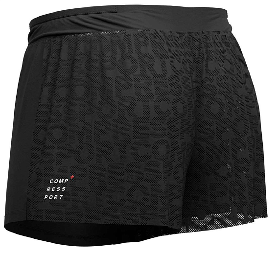 Шорты мужские Compressport Racing Split Черный - Фото 2 большая