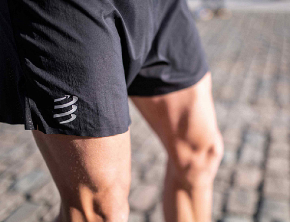 Шорты мужские Compressport Racing Split Черный - Фото 3 большая
