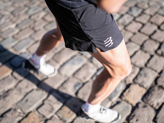 Шорты мужские Compressport Racing Split Черный - Фото 5 большая