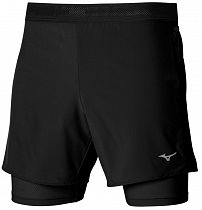Шорты мужские Mizuno ER 5.5 2in1 Black