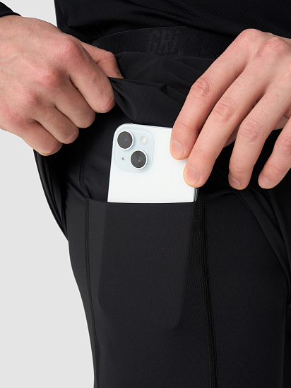 Шорты мужские GRI Лето 2в1 Чёрный - Фото 3 большая