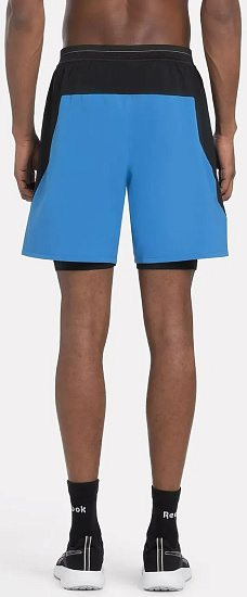Шорты мужские Reebok Speed 4.0 Short 2-In-1 Blue - Фото 5 большая