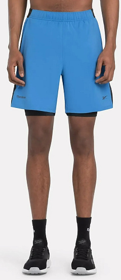 Шорты мужские Reebok Speed 4.0 Short 2-In-1 Blue - Фото 6 большая