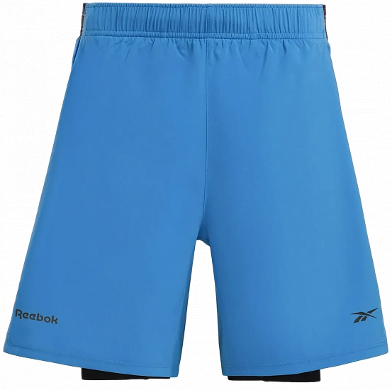 Шорты мужские Reebok Speed 4.0 Short 2-In-1 Blue - Фото 1 большая