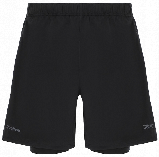 Шорты мужские Reebok Speed 4.0 Short 2-In-1 Black - Фото 1 большая