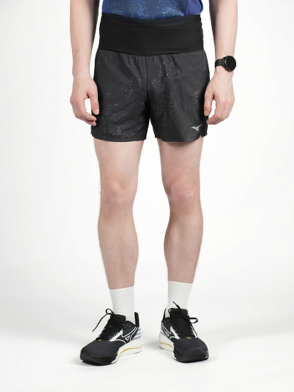 Шорты мужские Mizuno Active Graphic Multi Pocket 7 Black/Grеy - Фото 4 большая