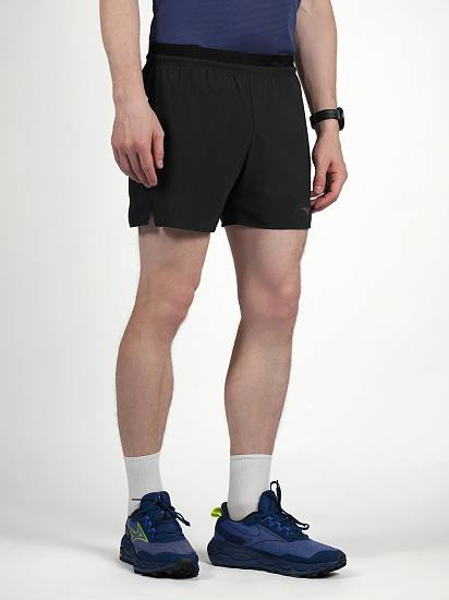 Шорты мужские Mizuno Active Alpha 5.5 Black - Фото 4 большая