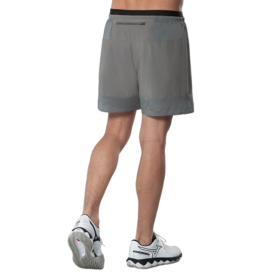 Шорты мужские Mizuno Active Alpha 2In1 5.5 Lava Smoke - Фото 4 большая