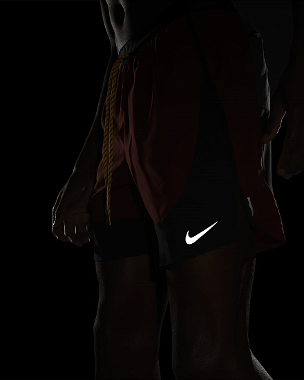 Шорты мужские Nike Flex Stride Wild Run Dark Cayenne/Black - Фото 7 большая