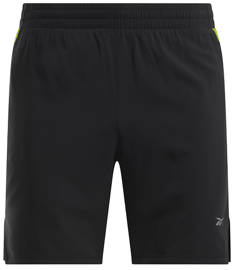 Шорты мужские Reebok Running 2-1 Чёрный/Зеленый - Фото 1 большая